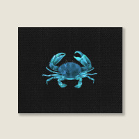 Aqua Colored Crab Landscape Canvas Print | Artistshot