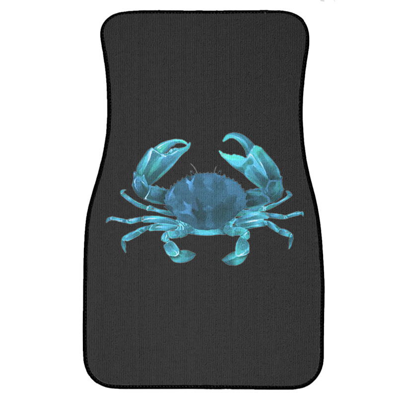 Aqua Colored Crab Front Car Mat | Artistshot