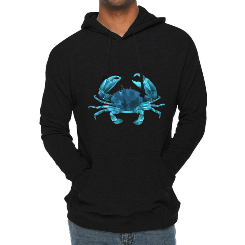 Aqua Colored Crab Lightweight Hoodie | Artistshot