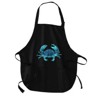 Aqua Colored Crab Medium-length Apron | Artistshot