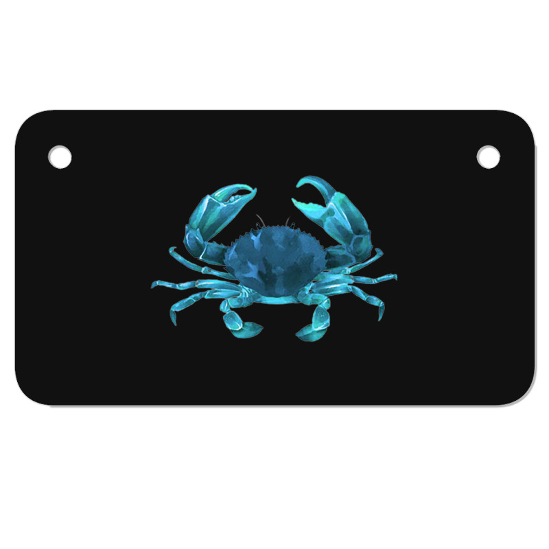 Aqua Colored Crab Motorcycle License Plate | Artistshot