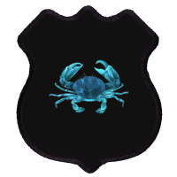 Aqua Colored Crab Shield Patch | Artistshot