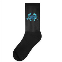 Aqua Colored Crab Socks | Artistshot