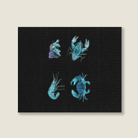 Aqua Colored Crustacean Landscape Canvas Print | Artistshot