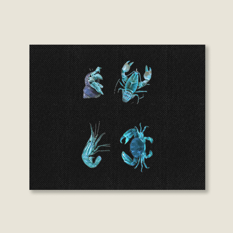 Aqua Colored Crustacean Landscape Canvas Print | Artistshot