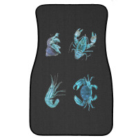 Aqua Colored Crustacean Front Car Mat | Artistshot