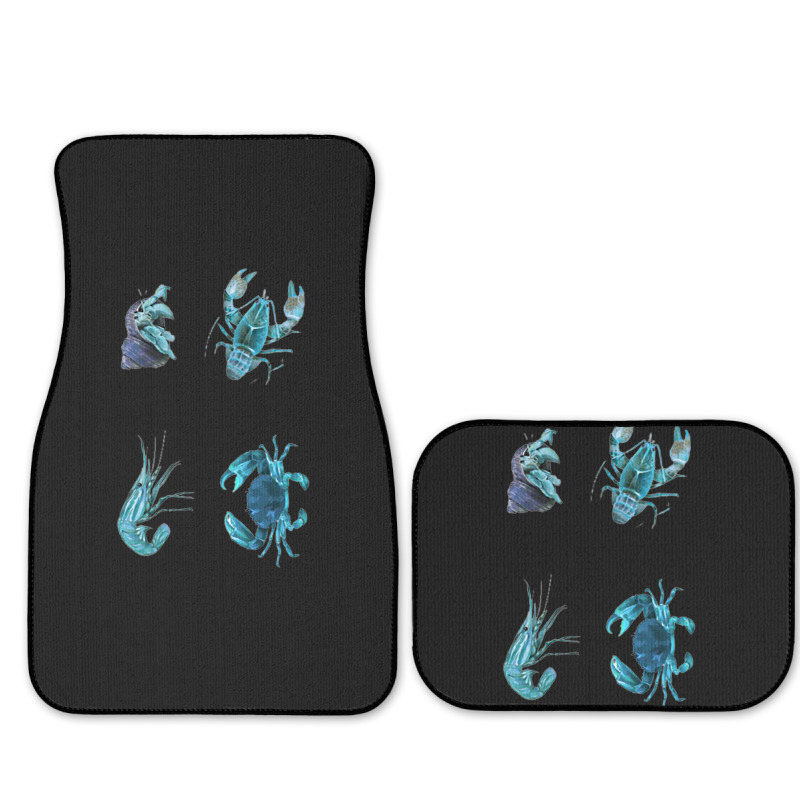 Aqua Colored Crustacean Full Set Car Mats | Artistshot