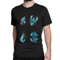 Aqua Colored Crustacean Classic T-shirt | Artistshot