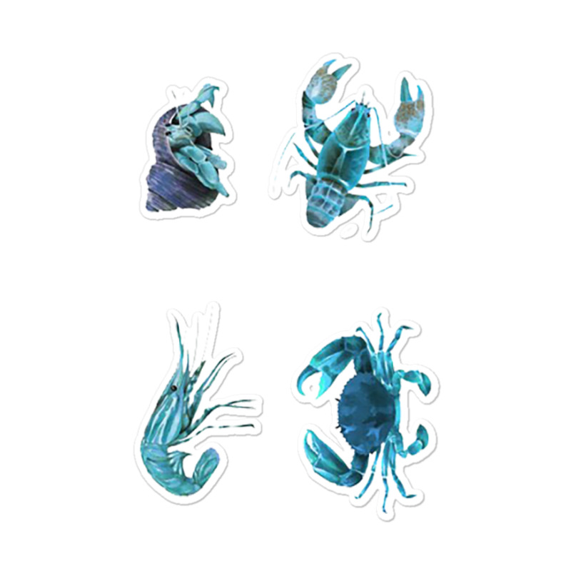 Aqua Colored Crustacean Sticker | Artistshot