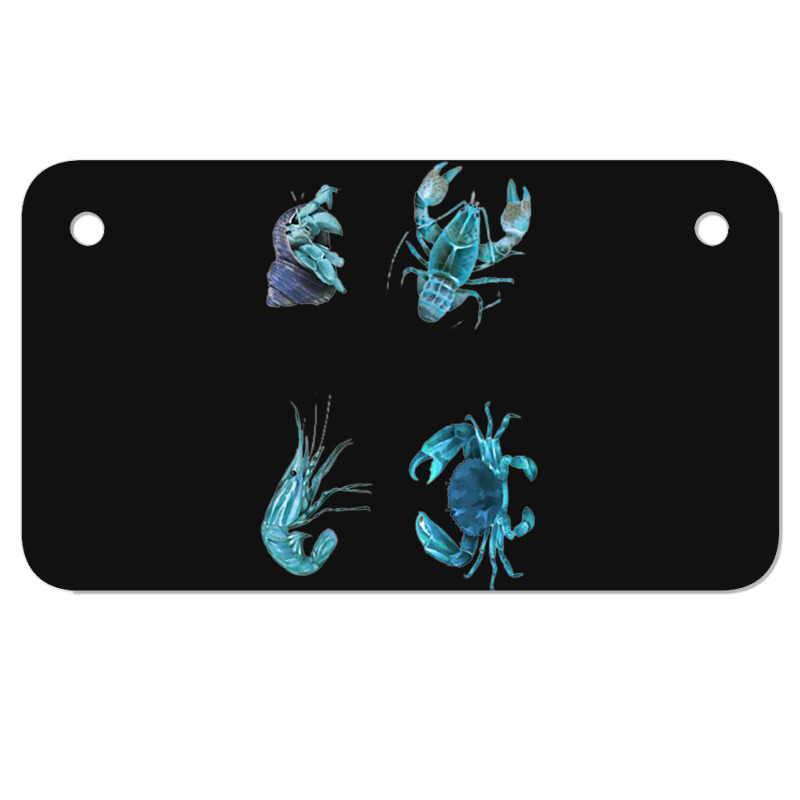 Aqua Colored Crustacean Motorcycle License Plate | Artistshot