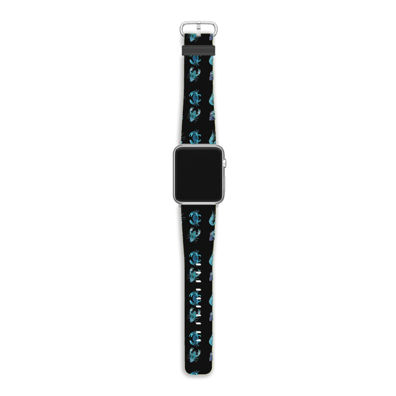 Aqua Colored Crustacean Apple Watch Band | Artistshot