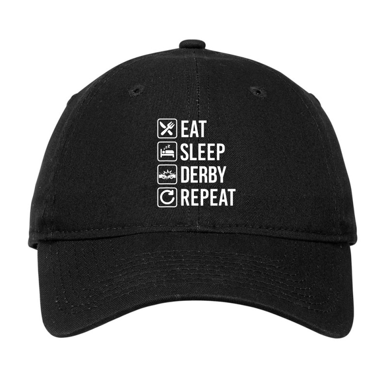 Demolition Derby Car Eat Sleep Repeat Adjustable Cap by cm-arts | Artistshot