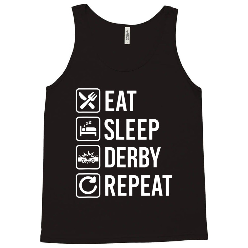 Demolition Derby Car Eat Sleep Repeat Tank Top by cm-arts | Artistshot