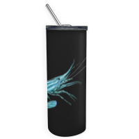 Aqua Colored Prawn Skinny Tumbler | Artistshot