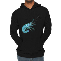 Aqua Colored Prawn Lightweight Hoodie | Artistshot