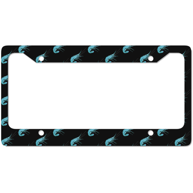 Aqua Colored Prawn License Plate Frame | Artistshot