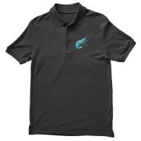 Aqua Colored Prawn Men's Polo Shirt | Artistshot