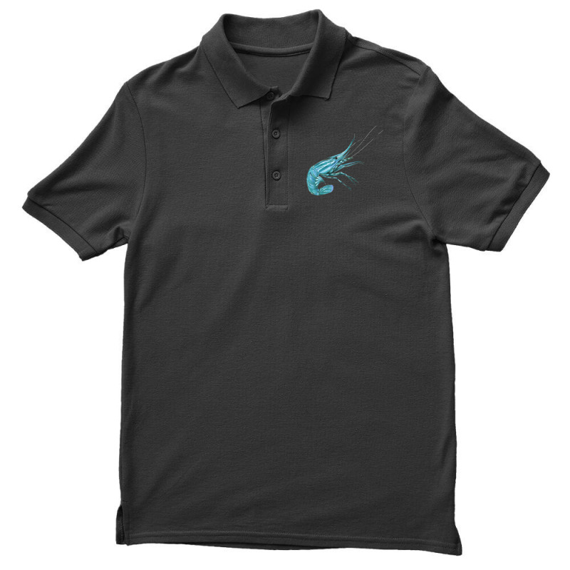 Aqua Colored Prawn Men's Polo Shirt | Artistshot