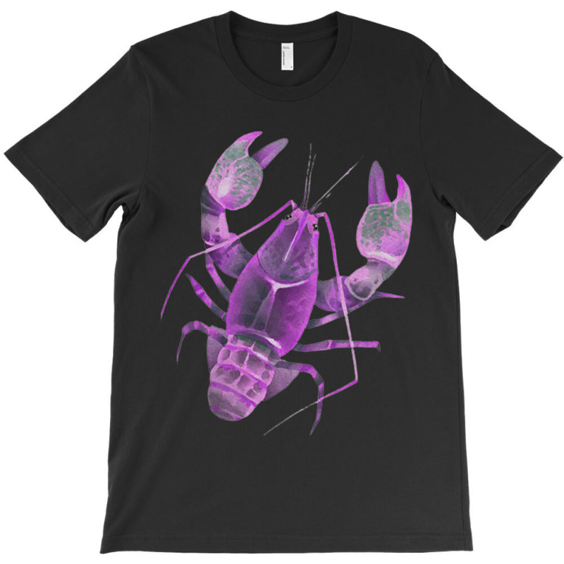 Aqua Purple Colored Lobster T-shirt | Artistshot