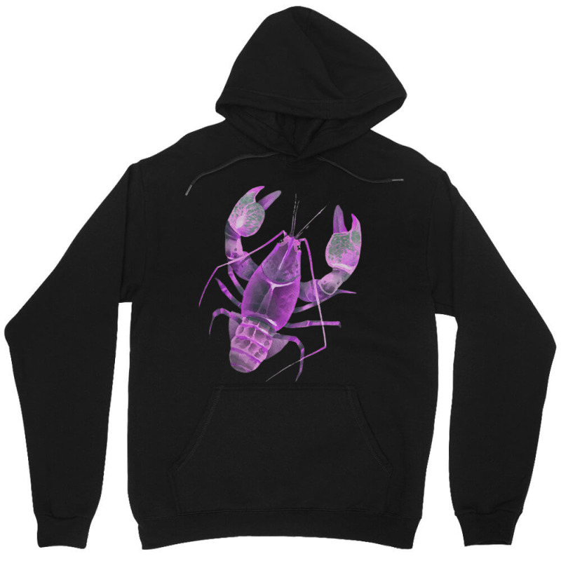 Aqua Purple Colored Lobster Unisex Hoodie | Artistshot