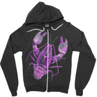 Aqua Purple Colored Lobster Zipper Hoodie | Artistshot