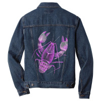 Aqua Purple Colored Lobster Men Denim Jacket | Artistshot