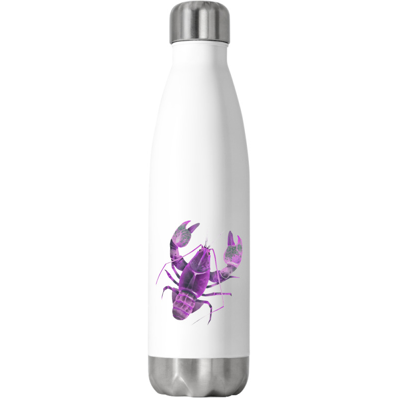 Aqua Purple Colored Lobster Stainless Steel Water Bottle | Artistshot