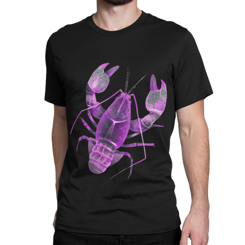 Aqua Purple Colored Lobster Classic T-shirt | Artistshot