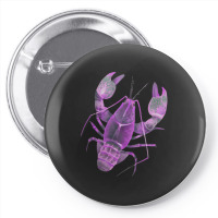 Aqua Purple Colored Lobster Pin-back Button | Artistshot