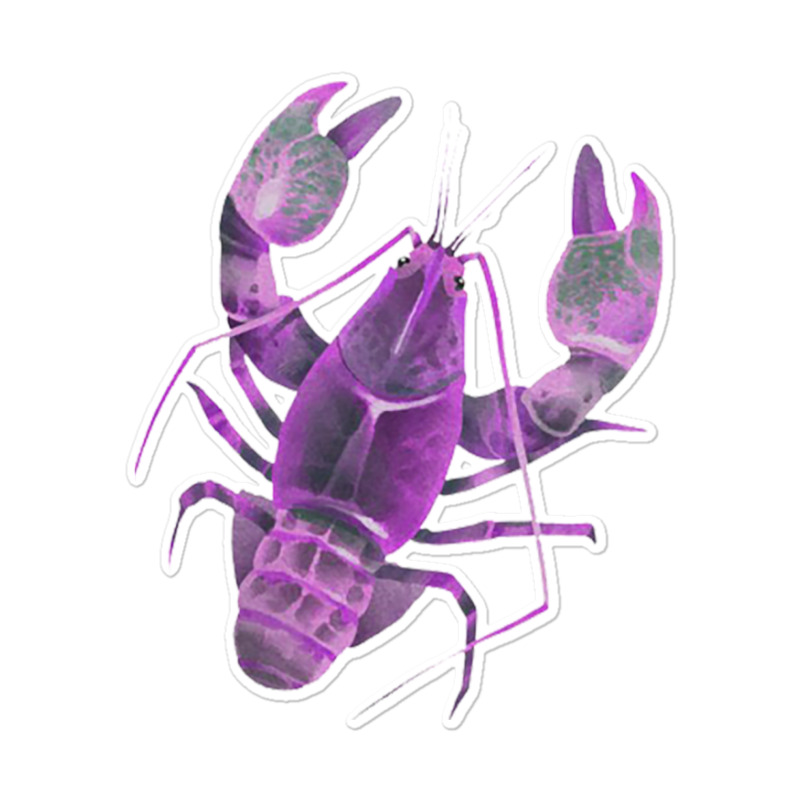 Aqua Purple Colored Lobster Sticker | Artistshot