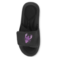 Aqua Purple Colored Lobster Slide Sandal | Artistshot