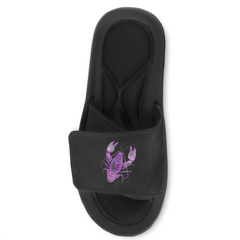 Aqua Purple Colored Lobster Slide Sandal | Artistshot