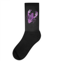 Aqua Purple Colored Lobster Socks | Artistshot