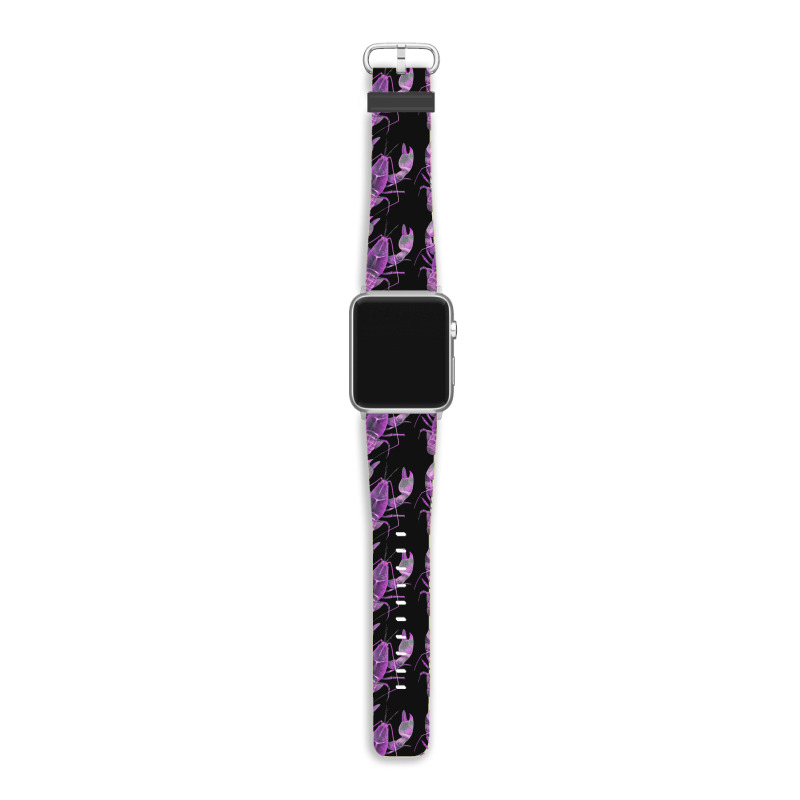 Aqua Purple Colored Lobster Apple Watch Band | Artistshot