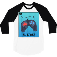 El Gamer Video Games Funny Mexican Lottery Parody Graphic T Shirt 3/4 Sleeve Shirt | Artistshot