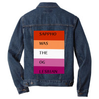 Sappho Was The Og Lesbian Men Denim Jacket | Artistshot