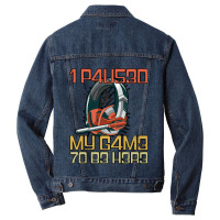 I Paused My Game To Be Here Gamer Headset Leet Men Denim Jacket | Artistshot