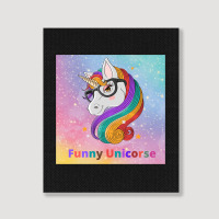 Funny Unicorse Portrait Canvas Print | Artistshot