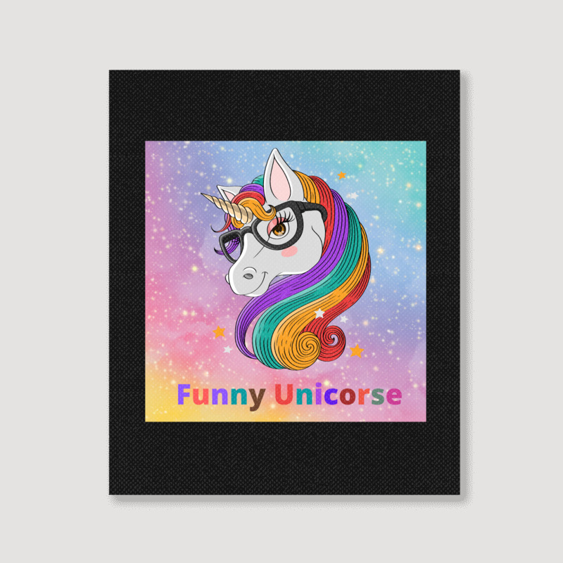 Funny Unicorse Portrait Canvas Print | Artistshot