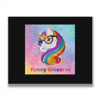 Funny Unicorse Metal Print Horizontal | Artistshot