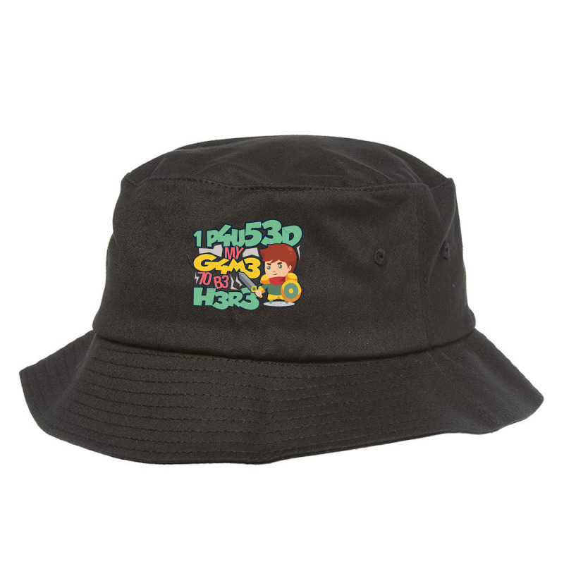 I Paused My Game To Be Here Mmo Rpg Knight Gift Bucket Hat by KEITHSHAPIRO | Artistshot