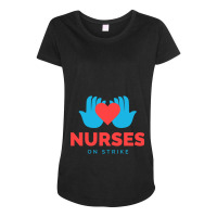 Nurses On Strike  (10) Maternity Scoop Neck T-shirt | Artistshot