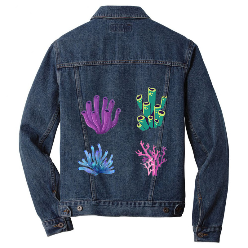 Crustaceancore Coral  Pack Men Denim Jacket | Artistshot