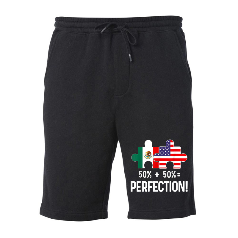 Half American Half Mexican Flag Combined Map Mexico Usa T Shirt Fleece Short by cm-arts | Artistshot