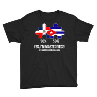 Half Cuban Half Dominican Flag Map Combined Cuba Rd T Shirt Youth Tee | Artistshot