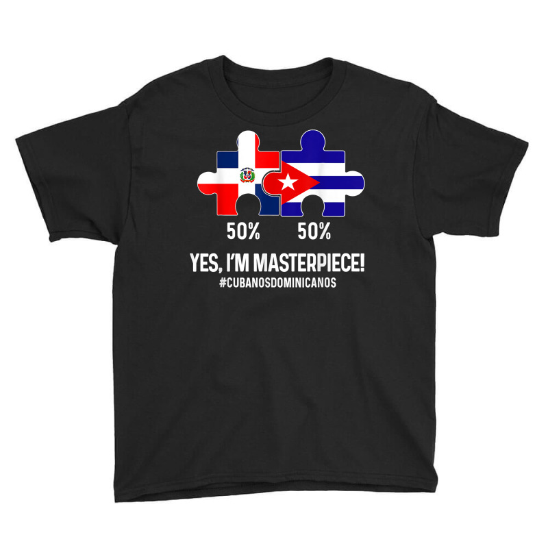 Half Cuban Half Dominican Flag Map Combined Cuba Rd T Shirt Youth Tee by cm-arts | Artistshot