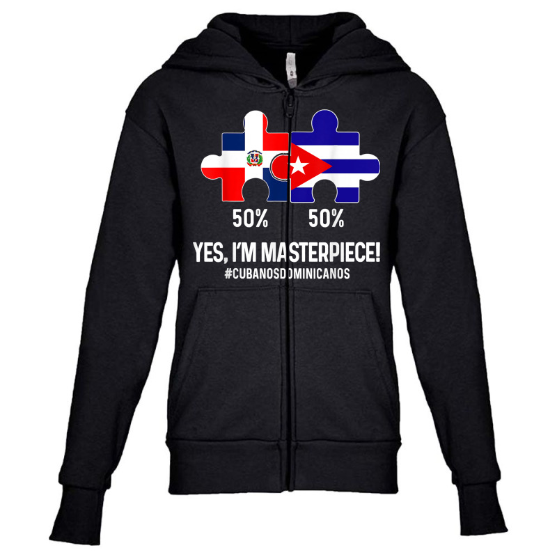 Half Cuban Half Dominican Flag Map Combined Cuba Rd T Shirt Youth Zipper Hoodie by cm-arts | Artistshot