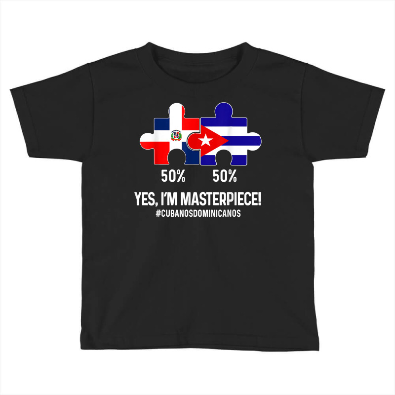 Half Cuban Half Dominican Flag Map Combined Cuba Rd T Shirt Toddler T-shirt by cm-arts | Artistshot