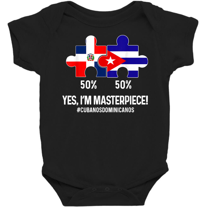 Half Cuban Half Dominican Flag Map Combined Cuba Rd T Shirt Baby Bodysuit by cm-arts | Artistshot