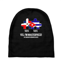 Half Cuban Half Dominican Flag Map Combined Cuba Rd T Shirt Baby Beanies | Artistshot